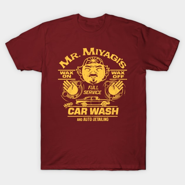 Mr. Miyagi's Car Wash T-Shirt by DeepFriedArt